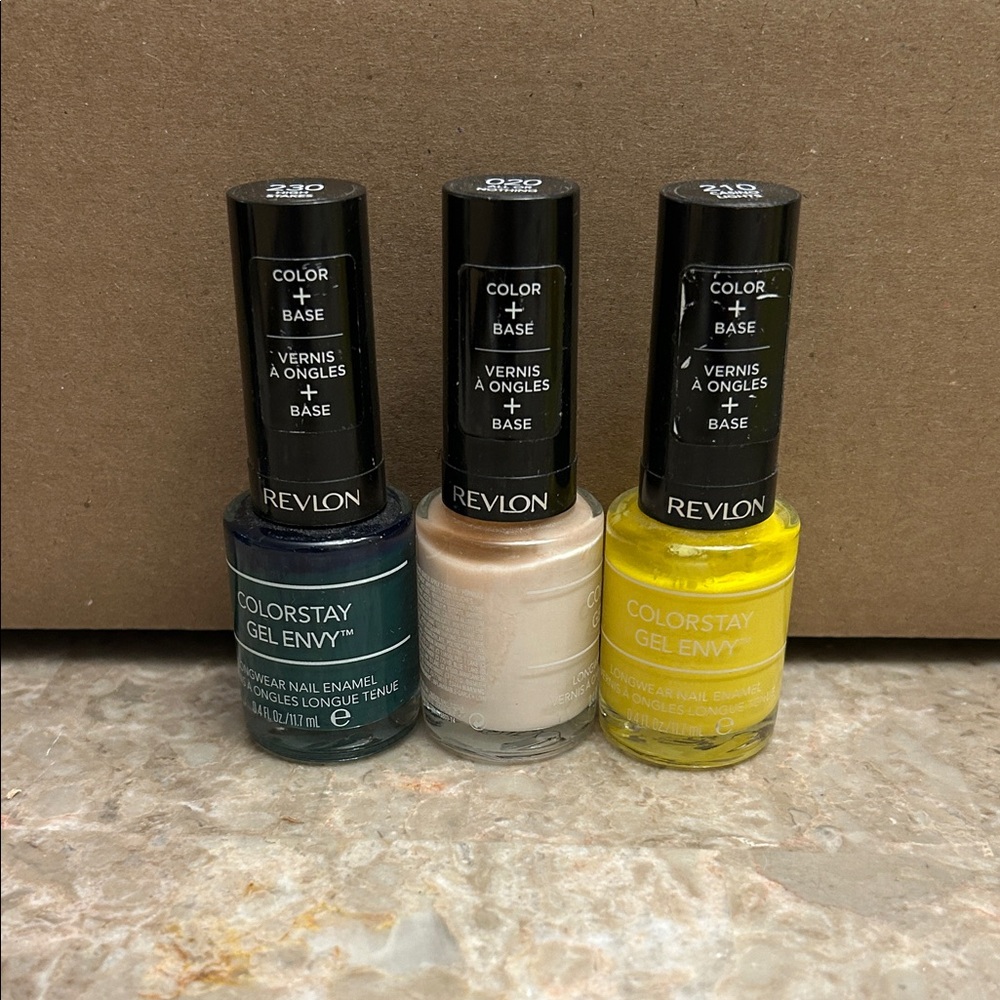 Revlon ColorStay Gel Envy Trio - Teal, Beige, Yellow